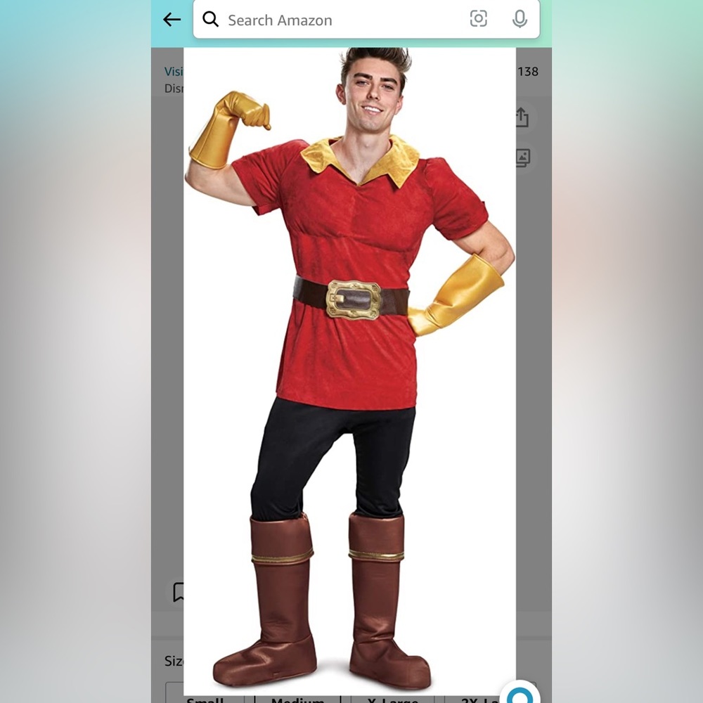 Gaston mens halloween costume